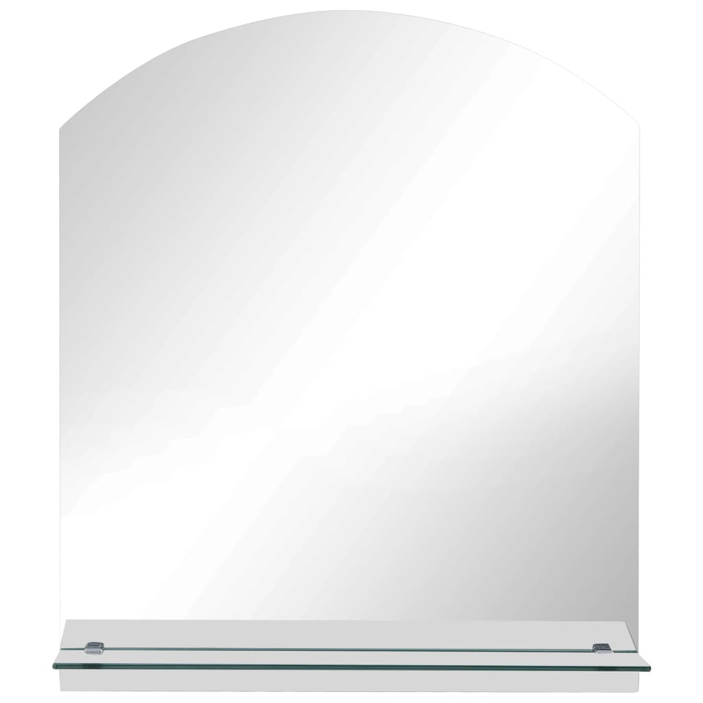 Wall Mirror with Shelf 30x50 cm Tempered Glass - OLBRIT