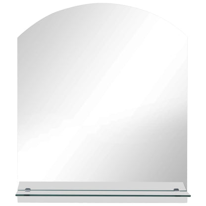 Wall Mirror with Shelf 30x50 cm Tempered Glass - OLBRIT
