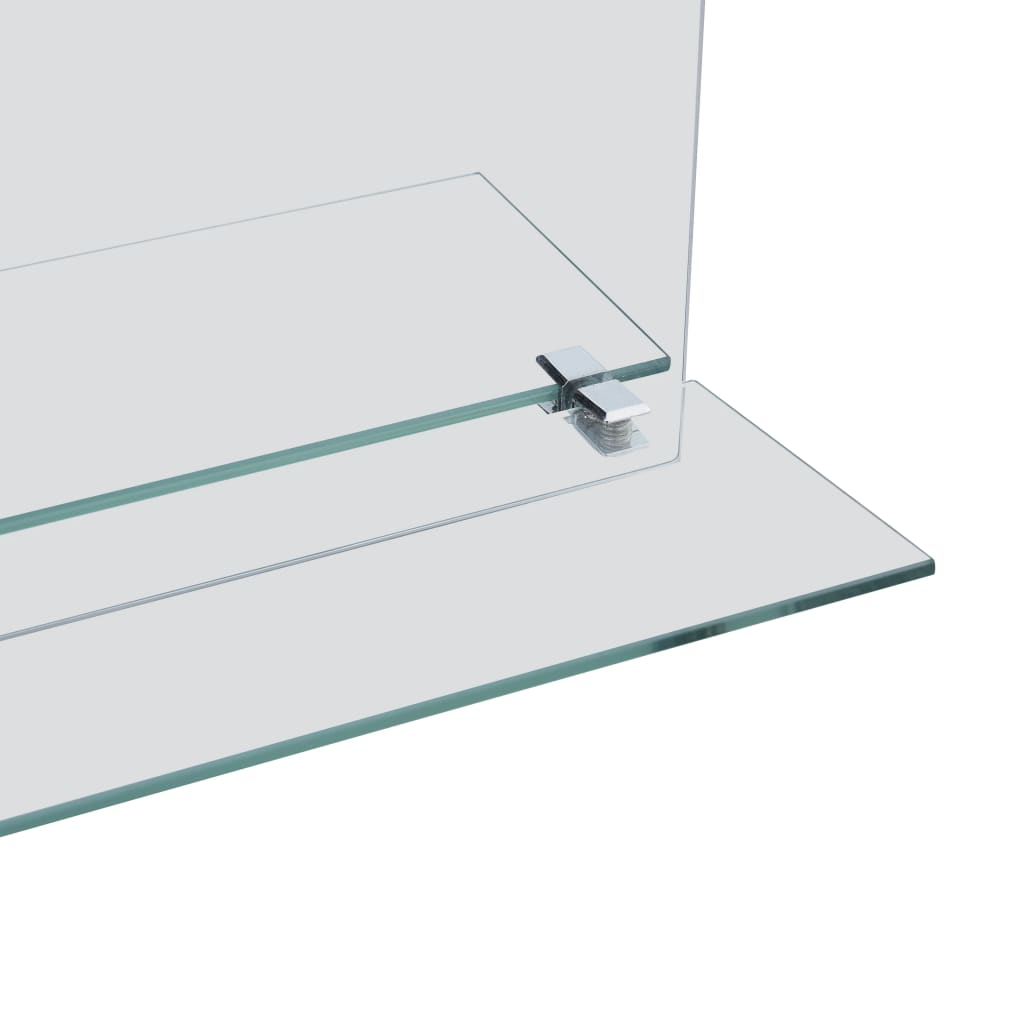 Wall Mirror with Shelf 30x50 cm Tempered Glass - OLBRIT