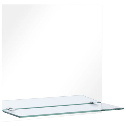 Wall Mirror with Shelf 30x30 cm Tempered Glass - OLBRIT