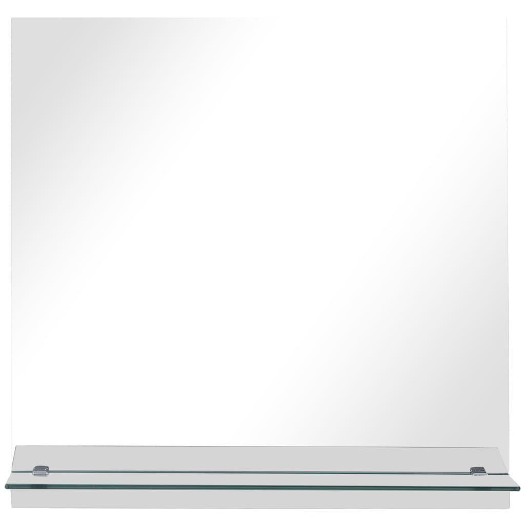Wall Mirror with Shelf 30x30 cm Tempered Glass - OLBRIT