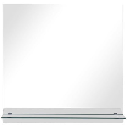 Wall Mirror with Shelf 30x30 cm Tempered Glass - OLBRIT