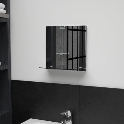 Wall Mirror with Shelf 30x30 cm Tempered Glass - OLBRIT
