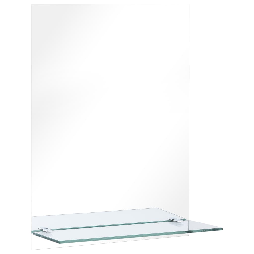 Wall Mirror with Shelf 30x50 cm Tempered Glass - OLBRIT
