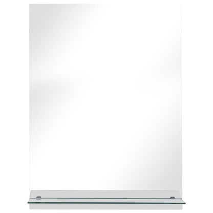 Wall Mirror with Shelf 30x50 cm Tempered Glass - OLBRIT