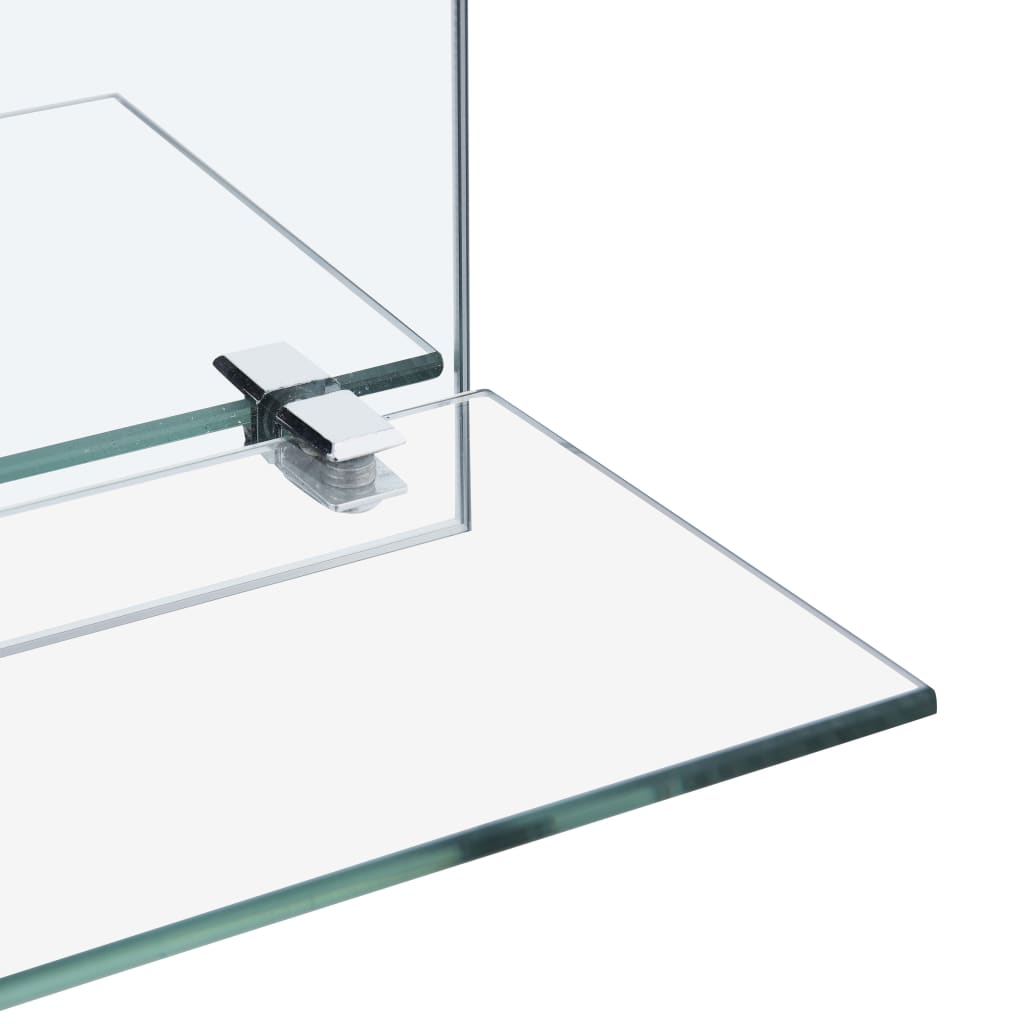 Wall Mirror with Shelf 30x50 cm Tempered Glass - OLBRIT