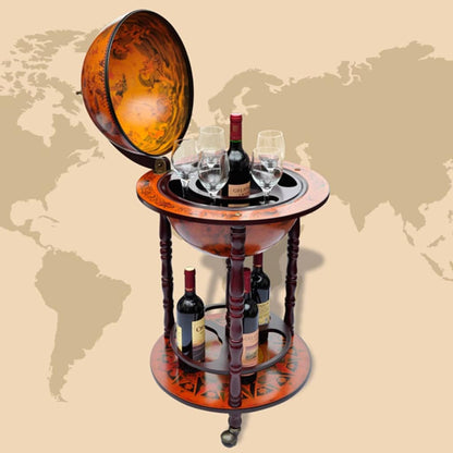 Globe Bar Wine Stand Eucalyptus Wood - OLBRIT