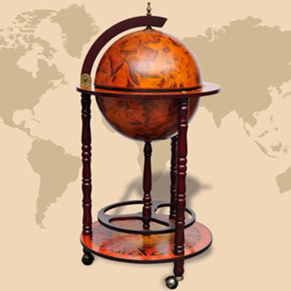 Globe Bar Wine Stand Eucalyptus Wood - OLBRIT