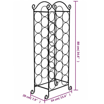Wine Rack for 21 Bottles Metal - OLBRIT