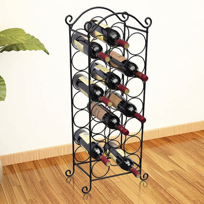 Wine Rack for 21 Bottles Metal - OLBRIT