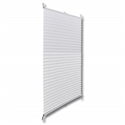 White Pleated Blind 40x100cm - OLBRIT