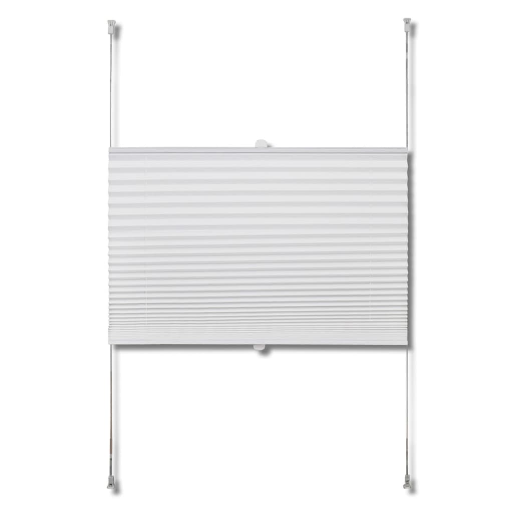 White Pleated Blind 40x100cm - OLBRIT