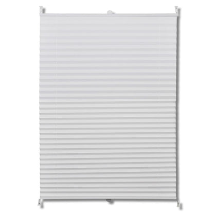 White Pleated Blind 40x200cm - OLBRIT