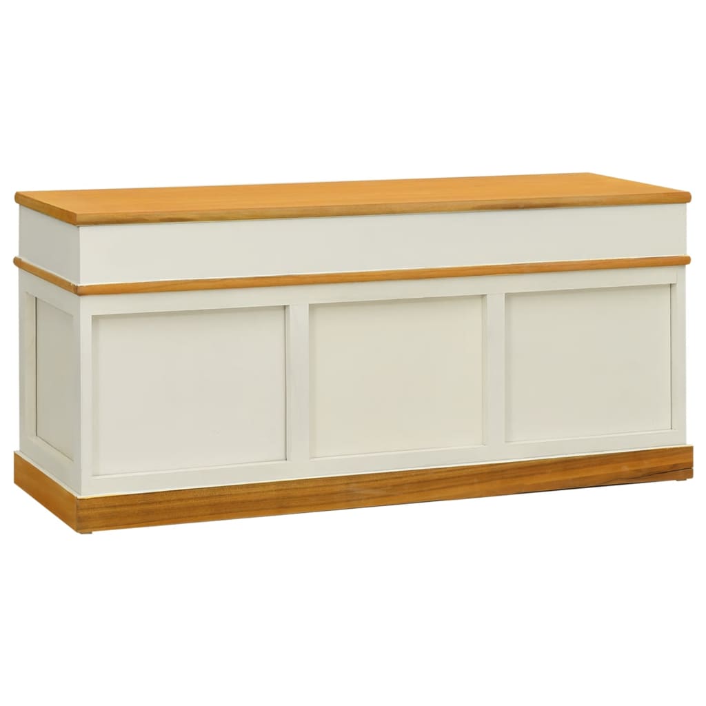 Storage Bench Solid Paulownia Wood 100 cm - OLBRIT