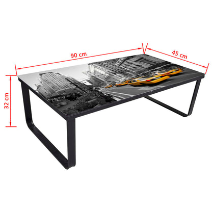 Coffee Table with Glass Top Rectangular - OLBRIT