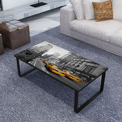Coffee Table with Glass Top Rectangular - OLBRIT
