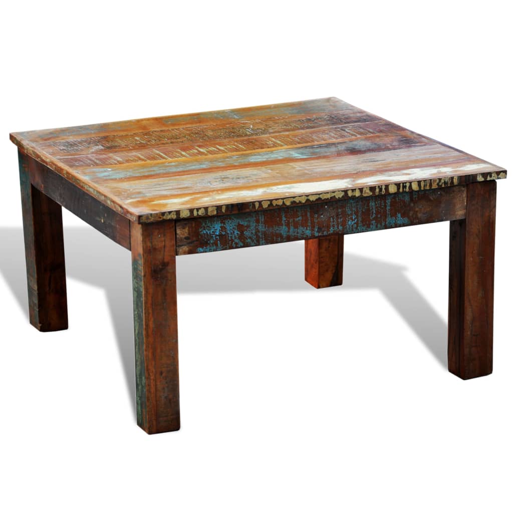 Coffee Table Square Reclaimed Wood - OLBRIT