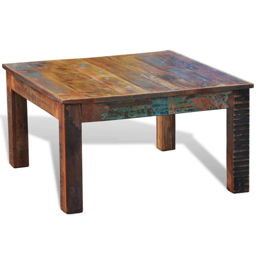 Coffee Table Square Reclaimed Wood - OLBRIT