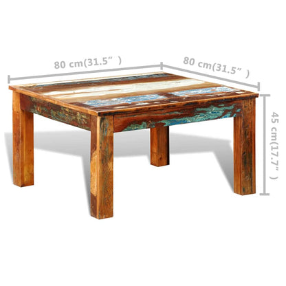 Coffee Table Square Reclaimed Wood - OLBRIT