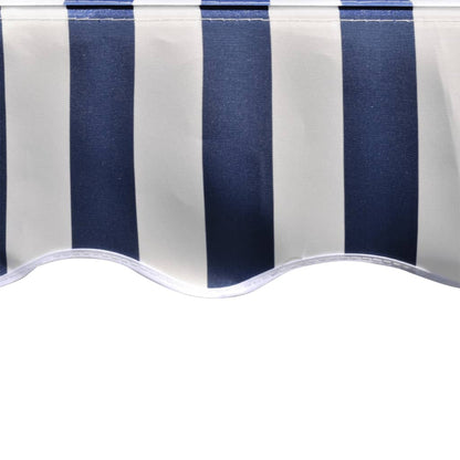 Awning Top Sunshade Canvas Blue & White 3 x 2.5m (Frame Not Included) - OLBRIT
