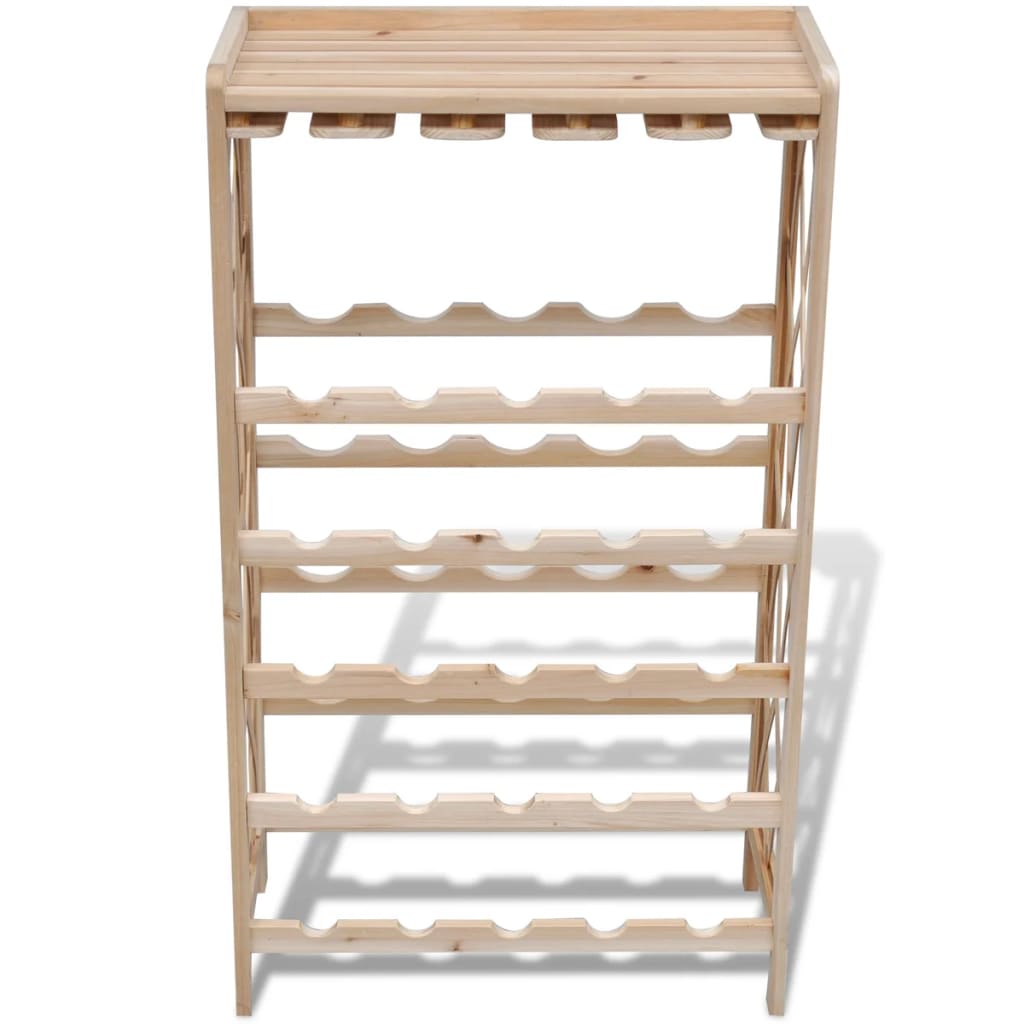 Wine Rack for 25 Bottles Solid Fir Wood - OLBRIT