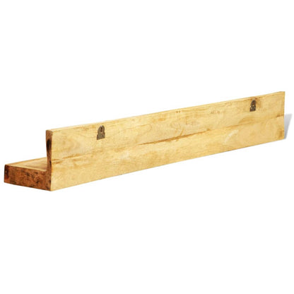 Display Shelf 2 pcs Solid Wood Wall Mounted - OLBRIT