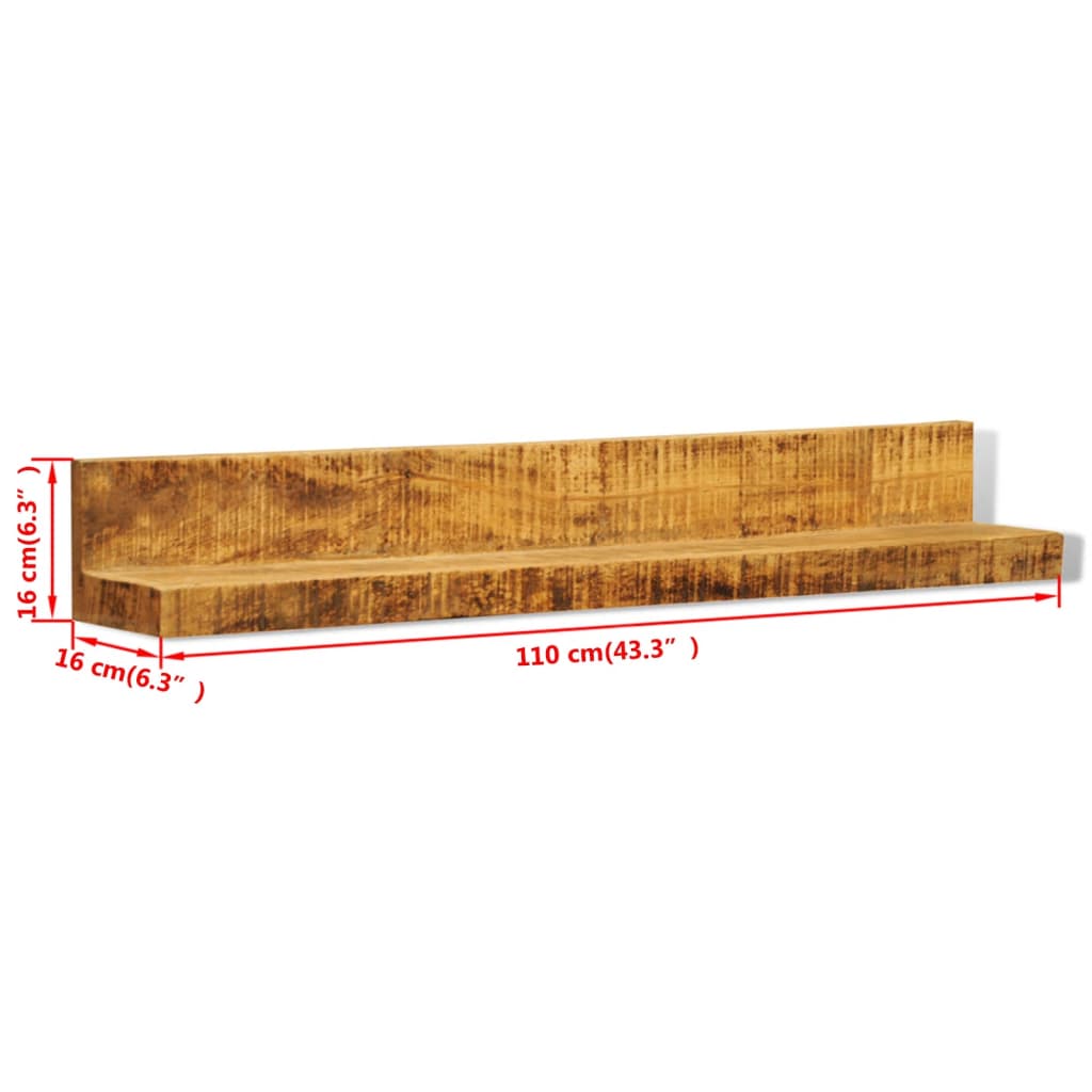 Display Shelf 2 pcs Solid Wood Wall Mounted - OLBRIT