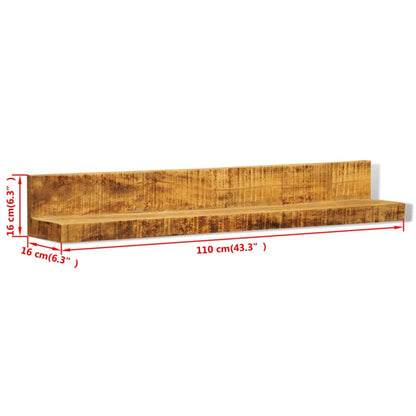 Display Shelf 2 pcs Solid Wood Wall Mounted - OLBRIT