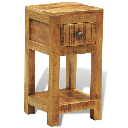 Nightstand with 1 Drawer Solid Mango Wood - OLBRIT
