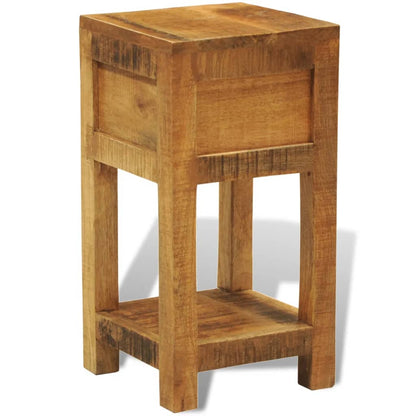 Nightstand with 1 Drawer Solid Mango Wood - OLBRIT