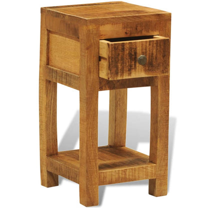 Nightstand with 1 Drawer Solid Mango Wood - OLBRIT