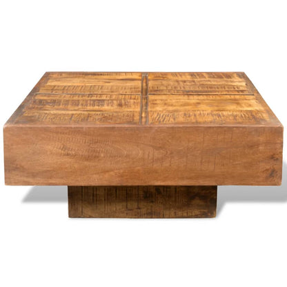 Coffee Table Brown Square Solid Mango Wood - OLBRIT