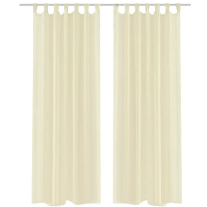 Cream Sheer Curtain 140 x 175 cm 2 pcs - OLBRIT
