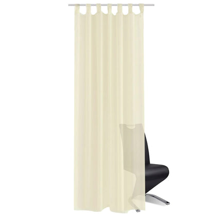 Cream Sheer Curtain 140 x 175 cm 2 pcs - OLBRIT