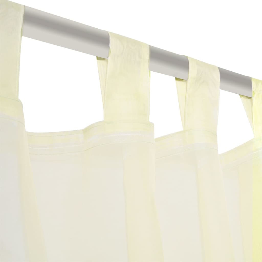 Cream Sheer Curtain 140 x 175 cm 2 pcs - OLBRIT