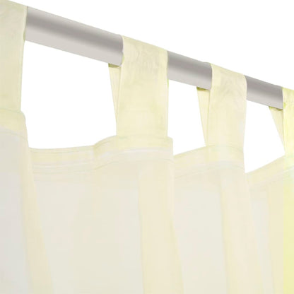 Cream Sheer Curtain 140 x 175 cm 2 pcs - OLBRIT