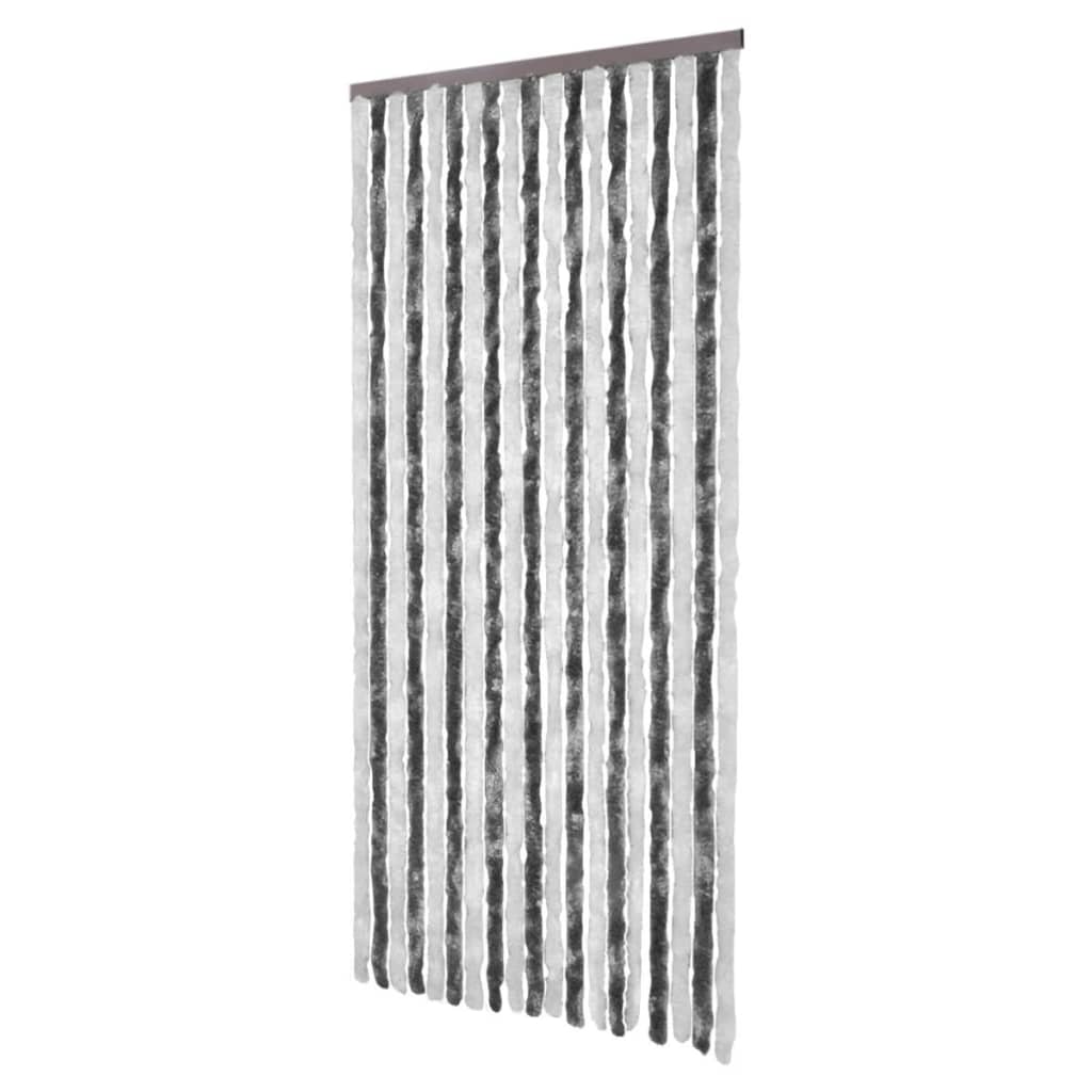 Insect Curtain Grey and White 90x220 cm Chenille - OLBRIT