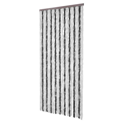Insect Curtain Grey and White 90x220 cm Chenille - OLBRIT