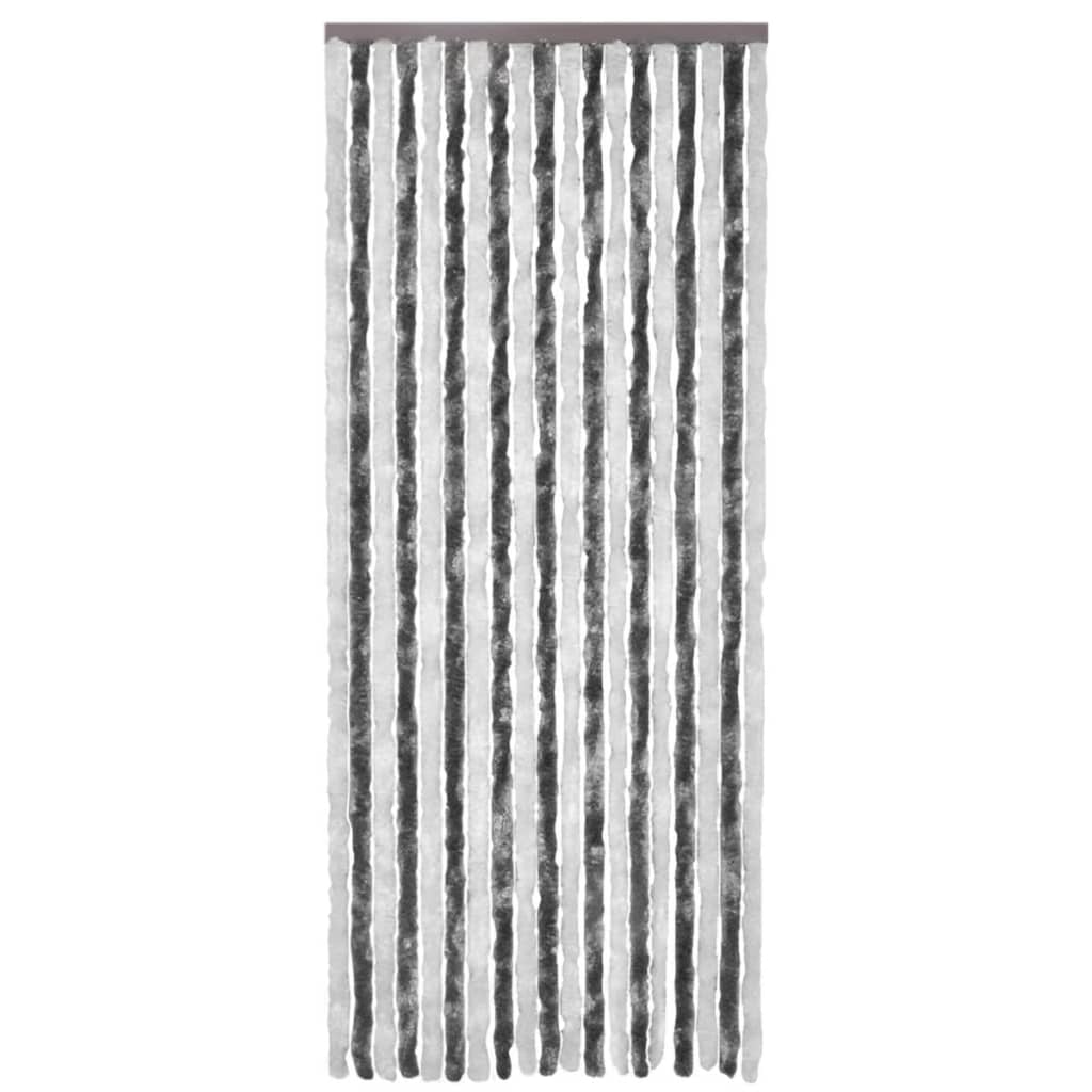 Insect Curtain Grey and White 90x220 cm Chenille - OLBRIT