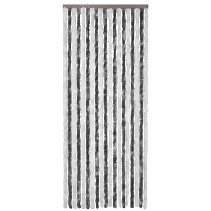 Insect Curtain Grey and White 90x220 cm Chenille - OLBRIT