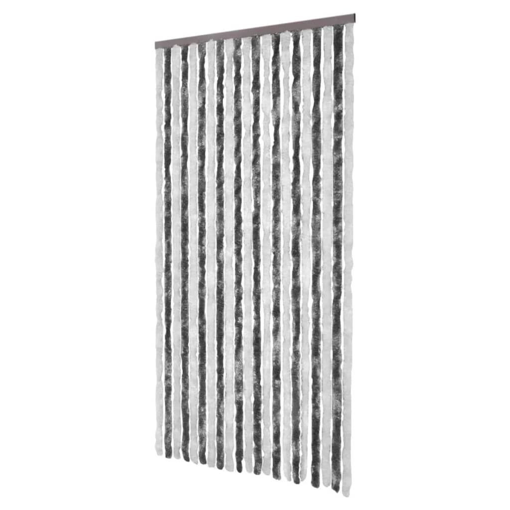 Insect Curtain Grey and White 100x220 cm Chenille - OLBRIT