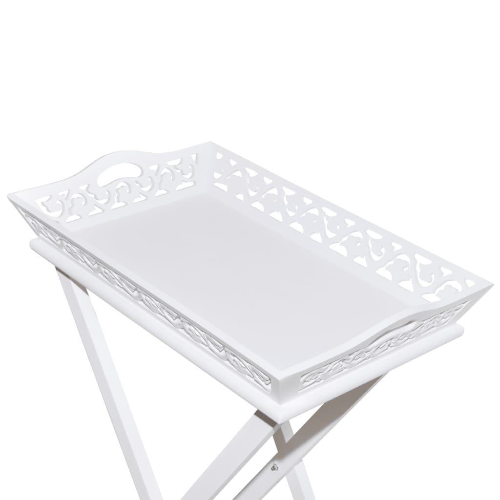 Side Table with Tray White - OLBRIT