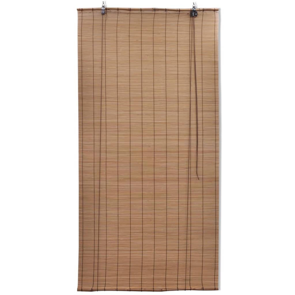 Brown Bamboo Roller Blinds 120 x 220 cm - OLBRIT