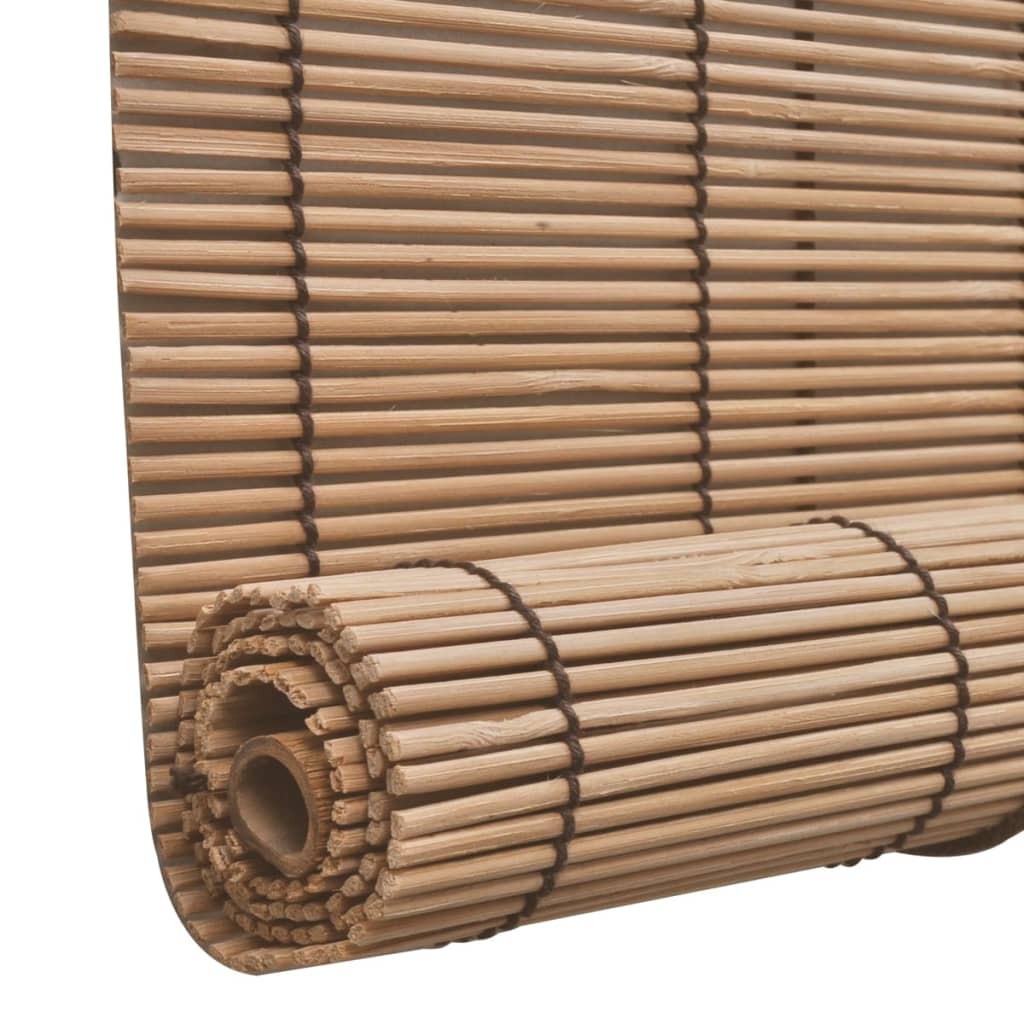 Brown Bamboo Roller Blinds 120 x 220 cm - OLBRIT