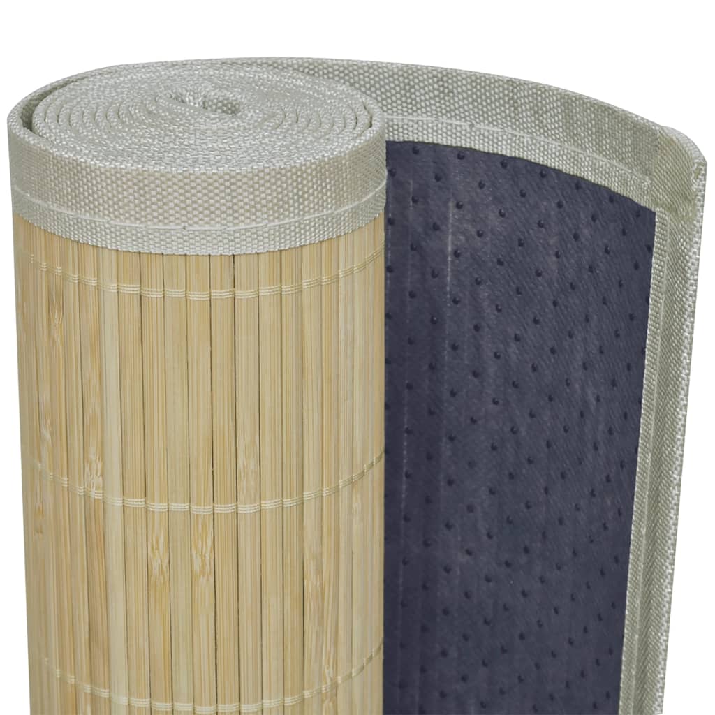 Rectangular Natural Bamboo Rug 120 x 180 cm - OLBRIT