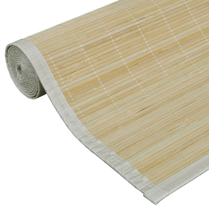 Rectangular Natural Bamboo Rug 120 x 180 cm - OLBRIT