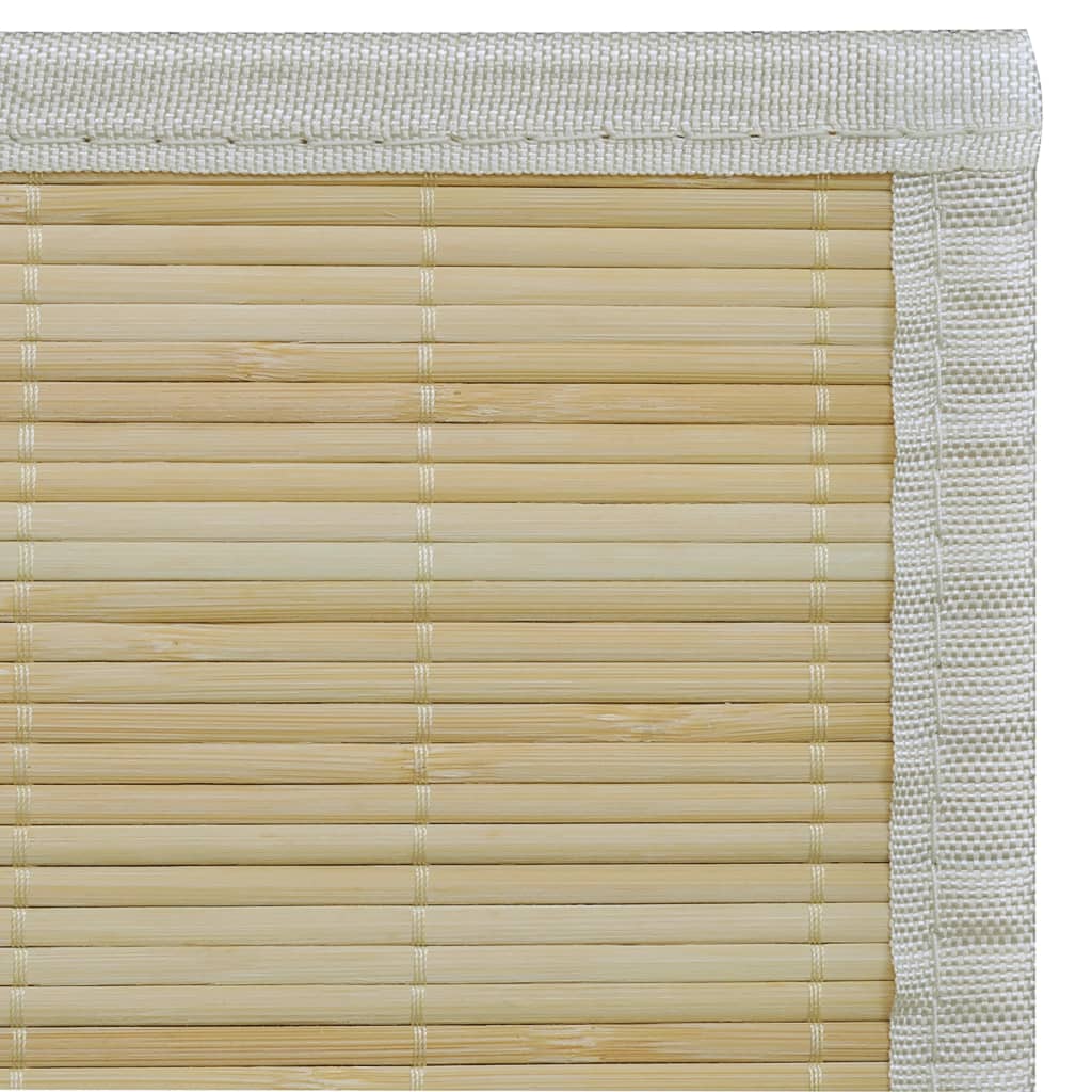 Rectangular Natural Bamboo Rug 120 x 180 cm - OLBRIT