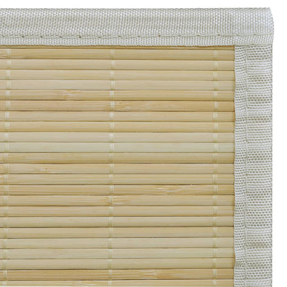Rectangular Natural Bamboo Rug 120 x 180 cm - OLBRIT