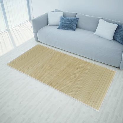 Rectangular Natural Bamboo Rug 150 x 200 cm - OLBRIT