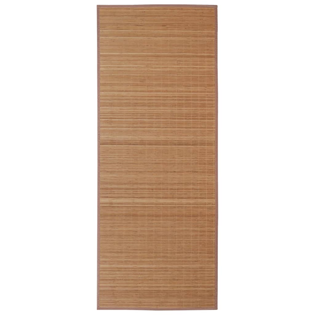 Rectangular Brown Bamboo Rug 80 x 300 cm - OLBRIT